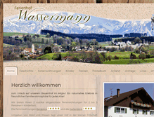 Tablet Screenshot of ferienhof-wassermann.de
